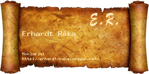 Erhardt Réka névjegykártya